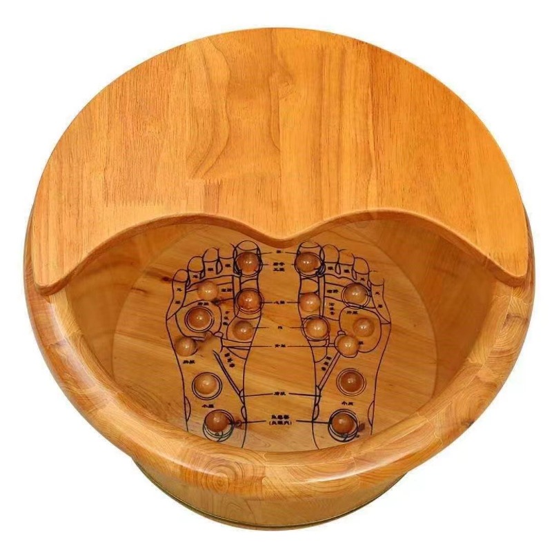 Cedar Wood Foot Soaking Bucket - Foot Bath Massager 评论和价格