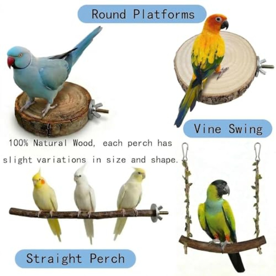 8PCS natural wood bird perches - Health & Wellness Urgent Care 评论和价格